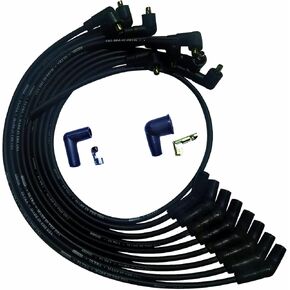 Moroso 51071 Ultra Series Black Spark Plug Wires, Ford 260/289/302, 135 Degree Plug Ends, Non HEI Distributor