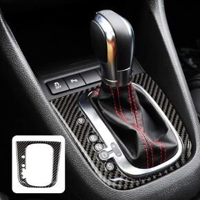 AIRSPEED Carbon Fiber Car Gear Shift Panel Cover Sticker Interior Trim for Volkswagen VW Golf 6 GTI MK6 2008-2013 Accessories (Style B)