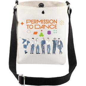 CMNIM Kpop Bangtan Gifts Korean Group Army Crossbody Bag Permission To Dance Bag for K-pop Army Members Fans Merch Gifts
