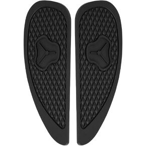 Fydun Traction Pad Side Gas Knee Grip Protector 2 PCS Anti Slip Gas Protectors for Retro Motorcycle (Black)