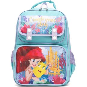 Ruz - The Little Mermiad Ariel Large School backpack with Padded Back and Adjustable Straps, Blue, A28235