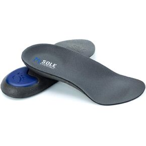 Sole Essentials Tri-Sole 3/4 Insoles, Cushioning and Support, Supports Arch & Relieves Heel Pain