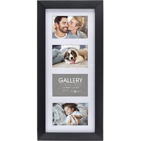 Malden 4Opening Collage Matted Frame, Displays Four 4x6 Pictures, Black, 4 Count