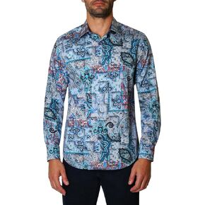 Robert Graham Men's Webbs Long Sleeve Woven Button Down Shirt