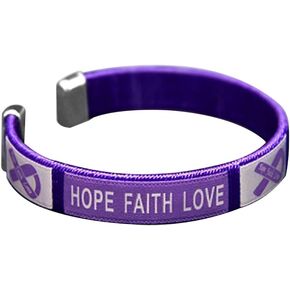 Purple Ribbon Awareness Bracelets – Purple Ribbon Bracelets for Alzheimer’s, Epilepsy, Pancreatic Cancer, Lupus, Crohn’s Disease & Fundraising -