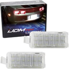 iJDMTOY OEM-Fit 3W Full LED License Plate Light Kit Compatible with Chevrolet 2010-2013 Pre-LCI Gen5 Camaro, Powered by 18-SMD Xenon White LED & Can-Bus Error Free