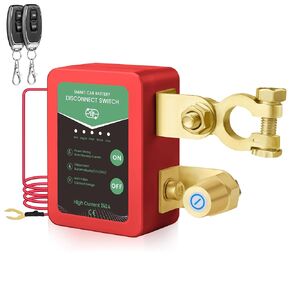 Automatic Power Cut-Off Switch, 6-14V DC for 12V/24V Cars and Trucks, Automatically Disconnects Below 11.8V to Prevent Battery Depletion, 240A Rated Current, Remote Control