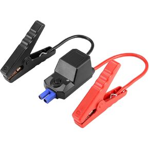 QWORK Jumper Starter Clamps for 12V Car Jump Starter – Silicone Wire, Full Copper Conductivity, Safety Protections