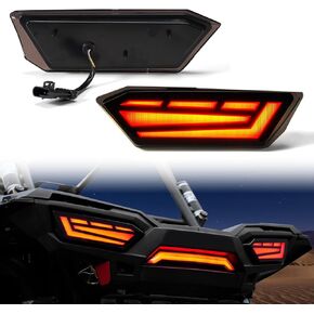 A & UTV PRO LED Tail Lights for RZR 900 1000 XP 4 Turbo S 2014-2019, Rear Brake Stop Tail Lamps for Polaris RZR Trail S 900 1000 2020-2024 Taillight Accessories, Replace # 2412341, 2412342, Smoked