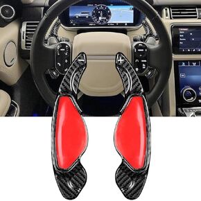 Carbon Fiber Shift Paddle Extension Compatible with Jaguar F-Pace E-Pace XE XF XJ,Paddle Shifter Car Steering Wheel Paddle Extension fits for RangRover Discovery Accessories,Black