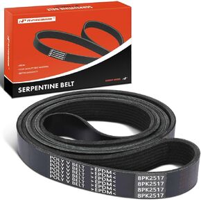 A-Premium Engine Serpentine Drive Belt Compatible with Ford, IC Corporation, Peterbilt & Freightliner Cars - F-150, F-250, F-150 Heritage, Expedition, E-150 E-250 Econoline, E-350 Super Duty & More