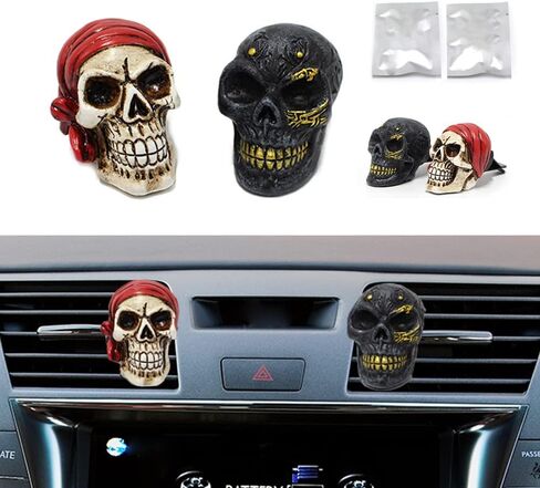 Set of 3, Skull Statue Air Vent Clips Car Interior Accessories, Skeleton Outlet Freshener Perfume Clips, Cute Ghost Car Interior Decor, Funny Ornament Christmas Decor Gifts for Men Women in Saudi Arabia
