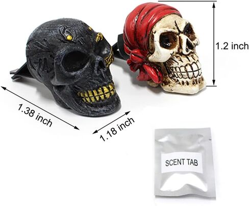 Set of 3, Skull Statue Air Vent Clips Car Interior Accessories, Skeleton Outlet Freshener Perfume Clips, Cute Ghost Car Interior Decor, Funny Ornament Christmas Decor Gifts for Men Women in Saudi Arabia