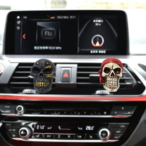 Set of 3, Skull Statue Air Vent Clips Car Interior Accessories, Skeleton Outlet Freshener Perfume Clips, Cute Ghost Car Interior Decor, Funny Ornament Christmas Decor Gifts for Men Women in Saudi Arabia