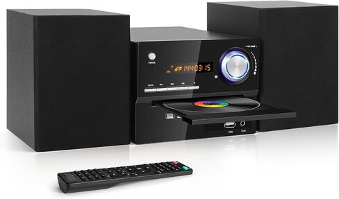 Stereo Shelf Systems CD Player, CD-169 Vintage Micro HiFi Systems 40W Premium Music System for Home with BT, 3.5mm Aux-in, USB Playback, Headphone Jack, CD Player Audio System with Audio Output in Saudi Arabia