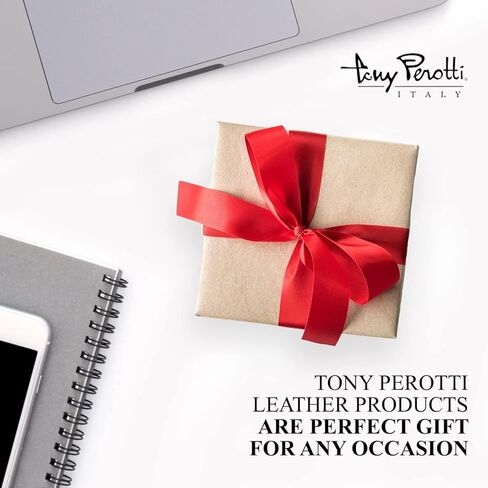 محفظة حامل بطاقات الائتمان رفيعة ثنائية الطي من جلد الثور الإيطالي للرجال من Tony Perotti in Kuwait