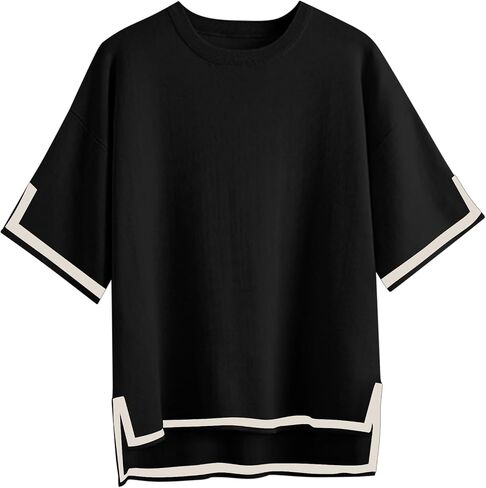 Zeagoo Womens Knit Crew Neck Short Sleeve Tops Summer Pullover Blouse Basic Casual T-Shirt S-XXL in Saudi Arabia