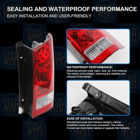 Left Tail Light Assembly Compatible With 2009-2015 Honda Pilot Driver Brake Lamp HO2800174C 33550SZAA02 HO2800174N HO2800174D in Saudi Arabia
