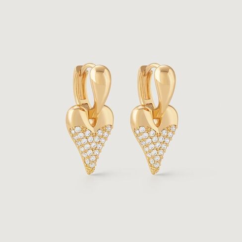 Gold Huggie Hoop Earrings for Women 14K Gold Plated Cubic Zirconia Drop Dangle Earring Hypoallergenic Gold Jewelry Gifts in Saudi Arabia