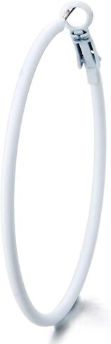 Classic Large Circle Statement Hoop Huggie Hinged Stud Earrings in Saudi Arabia