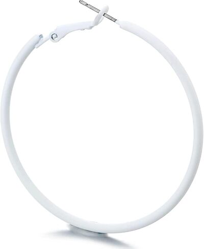 Classic Large Circle Statement Hoop Huggie Hinged Stud Earrings in Saudi Arabia