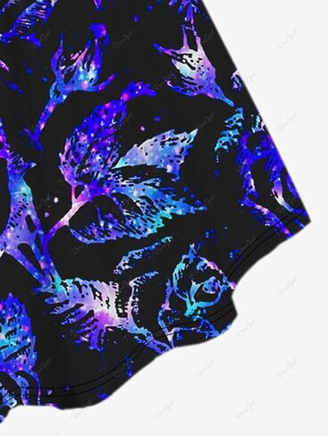 بلوزة نسائية من Rosegal بمقاس كبير، بلوزة تونيك علوية بدون أكمام وأشرطة مطبوعة باللون الوردي in Kuwait