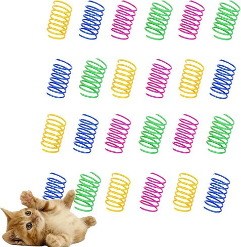 BenePoint Cat Spring Toys, Interactive Cat Toy for Swatting, Hunting,and Grinding Teeth, Durable Cat Springs for Indoor Cats to Promote Agility& Keep Fit, Plastic Cat Coil(8pcs) in Saudi Arabia