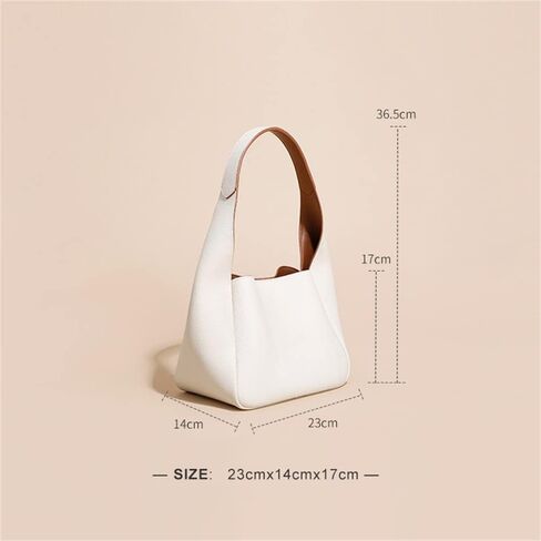 JIUFENG Genuine Leather Bucket Tote Bag Commuter Underarm Shoulder Bag Women Purse in Kuwait