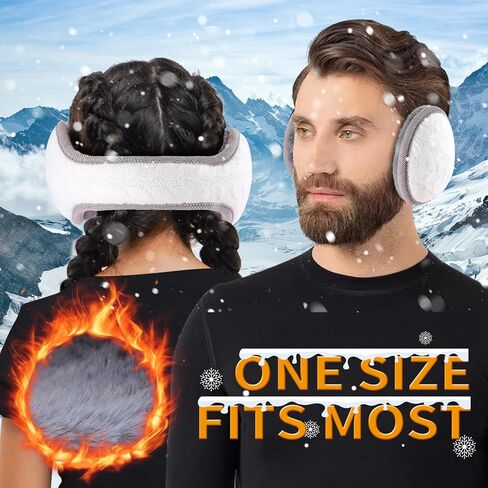 Ear Muffs for Winter Women & Men, Knit Adjustable Women's Earmuffs Winter, Unisex Winter Ear Muffs Women Girl in Saudi Arabia