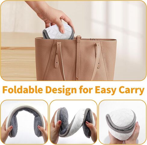 Ear Muffs for Winter Women & Men, Knit Adjustable Women's Earmuffs Winter, Unisex Winter Ear Muffs Women Girl in Saudi Arabia