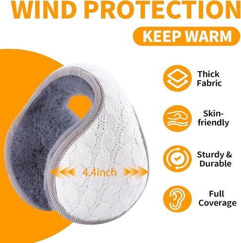 Ear Muffs for Winter Women & Men, Knit Adjustable Women's Earmuffs Winter, Unisex Winter Ear Muffs Women Girl in Saudi Arabia