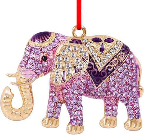D24TIME Elephant Christmas Ornament-Metal Teal Elephant Ornaments for Christmas Tree Friendship Sisterhood Elephant Ornament for Women Kids Elephant Decor for Home Christmas Decorations Hanging Gifts in Kuwait