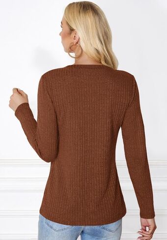 Flybony Sweaters for Women Long Sleeve Tops Loose Fit Crewneck Casual Sweatshirts With Pocket Fashion Outfit in Saudi Arabia
