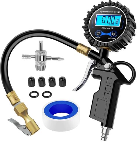 Nilight Digital Tire Pressure Gauge 100PSI Heavy Duty Stainless Steel Air Pressure Chucks ANSI 2A Certified Large Dial Wheel Service Checker for Truck Semi Truck ATV Motorhome Cars & RV Accessories in Saudi Arabia