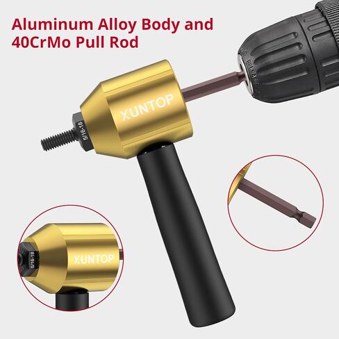 Rivet Nut Drill Adaptor Kit with 100PCS Nut Accessories,Easy to Install Nut Gun Adapter for Electric Rivet Gun Electric Rivet Gun Adapter Widely Used in Mechanical and Automobile Maintenance in Saudi Arabia