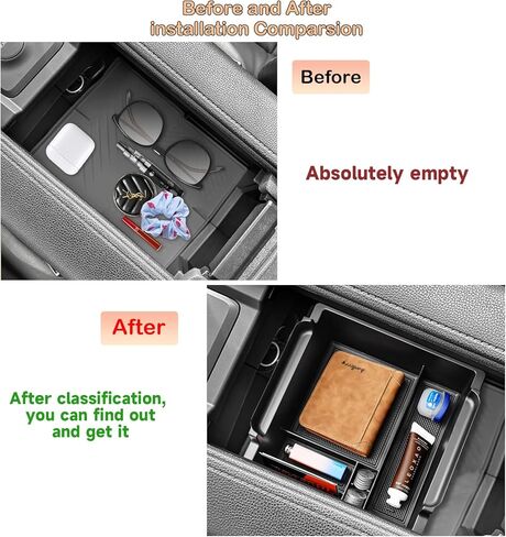 صينية وحدة التحكم المركزية TACORBO متوافقة مع ملحقات Toyota Grand Highlander 2024 2025، صندوق تخزين ثانوي لمسند الذراع، منظم إدراج ABS داخلي من Grand Highlander in Kuwait