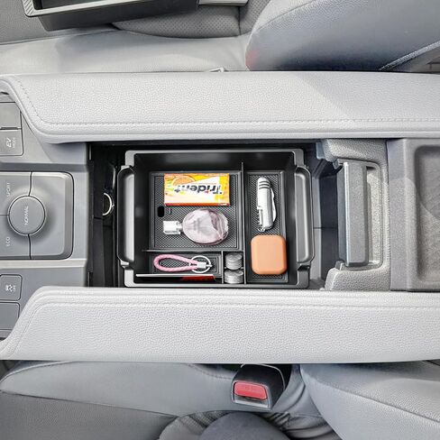 صينية وحدة التحكم المركزية TACORBO متوافقة مع ملحقات Toyota Grand Highlander 2024 2025، صندوق تخزين ثانوي لمسند الذراع، منظم إدراج ABS داخلي من Grand Highlander in Kuwait