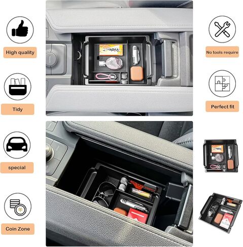 صينية وحدة التحكم المركزية TACORBO متوافقة مع ملحقات Toyota Grand Highlander 2024 2025، صندوق تخزين ثانوي لمسند الذراع، منظم إدراج ABS داخلي من Grand Highlander in Kuwait