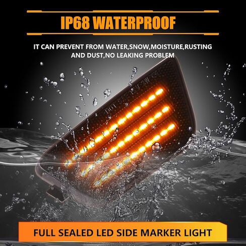 Front Fender LED Side Marker Lights for Chevy Cruze 2011 2012 2013 2014 2015, Cruze Smoked Lens Side Bumper Marker Lamps, [Ultra-Bright] White LED Side Markers Turn Signal Lights, 2 PCS in Kuwait