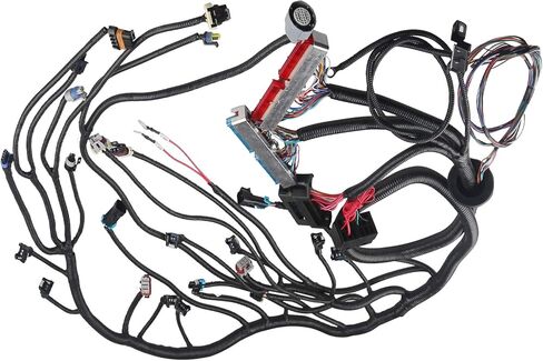 Engine Wiring Harness, Professional Standalone Wiring Harness with 4L80E drive by cable, Fit for LS1 4.8 5.3 6.0 1997 1998 1999 2000 2001 2002 2003 2004 2005 2006 ev1-Injector Plug and 3 Pin MAF in Saudi Arabia