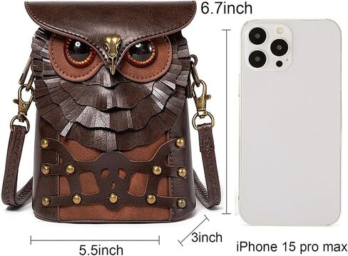 Small Crossbody Bag Shoulder Purse Leather Belt Pouch Travel Phone Holder Punk Medieval Vintage Festival Costume Accessory in Kuwait