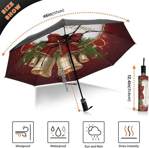 Large Windproof Umbrella Auto Open Folding Umbrella, 8 Ribs Rain Proof Reverse Umbrella for Travel Golf-(Cute Dog Corgi) in Saudi Arabia