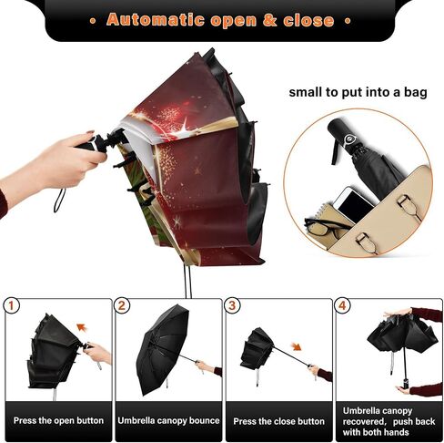 Large Windproof Umbrella Auto Open Folding Umbrella, 8 Ribs Rain Proof Reverse Umbrella for Travel Golf-(Cute Dog Corgi) in Saudi Arabia