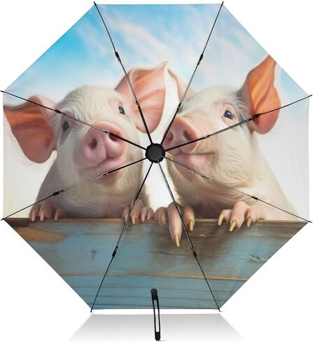 Large Windproof Umbrella Auto Open Folding Umbrella, 8 Ribs Rain Proof Reverse Umbrella for Travel Golf-(Cute Dog Corgi) in Saudi Arabia
