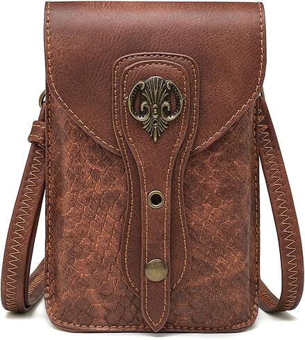 Small Crossbody Bag Shoulder Purse Leather Belt Pouch Travel Phone Holder Punk Medieval Vintage Festival Costume Accessory in Kuwait