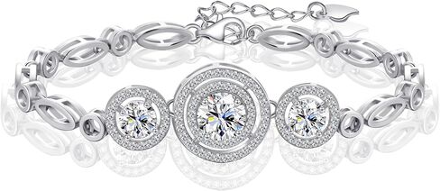 Diamond Tennis Bracelets For Women Moissanite Tennis Bracelet For Women 925 Sterling Silver Bracelet For Women Tennis Chain For Men Adjustable Bracelets For Women White Gold Bracelets For Women Tennis Bracelet Men Charm Bracelets For Women Sterling Silver in Saudi Arabia