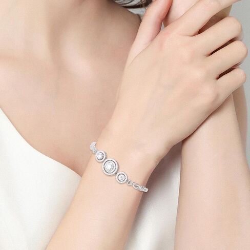 Diamond Tennis Bracelets For Women Moissanite Tennis Bracelet For Women 925 Sterling Silver Bracelet For Women Tennis Chain For Men Adjustable Bracelets For Women White Gold Bracelets For Women Tennis Bracelet Men Charm Bracelets For Women Sterling Silver in Saudi Arabia