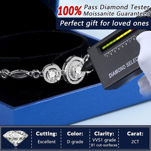 Diamond Tennis Bracelets For Women Moissanite Tennis Bracelet For Women 925 Sterling Silver Bracelet For Women Tennis Chain For Men Adjustable Bracelets For Women White Gold Bracelets For Women Tennis Bracelet Men Charm Bracelets For Women Sterling Silver in Saudi Arabia