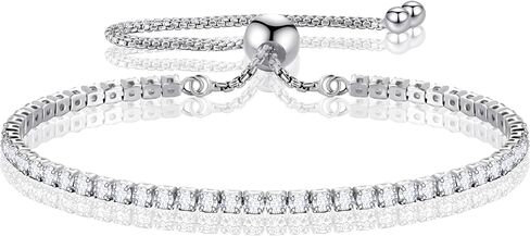 Diamond Tennis Bracelets For Women Moissanite Tennis Bracelet For Women 925 Sterling Silver Bracelet For Women Tennis Chain For Men Adjustable Bracelets For Women White Gold Bracelets For Women Tennis Bracelet Men Charm Bracelets For Women Sterling Silver in Saudi Arabia