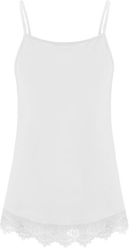 Womens Tank Tops Loose Sleeveless Pleated Camisole Cami Lace Extender Summer Flowy Dressy Shirt in Saudi Arabia
